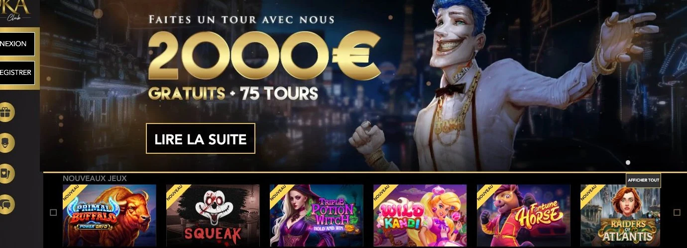 Casino Joka: page d'accueil